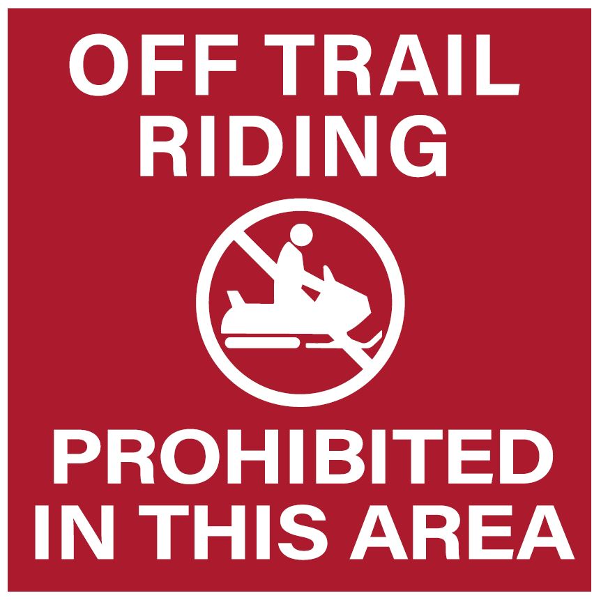 Off Trail Riding sign